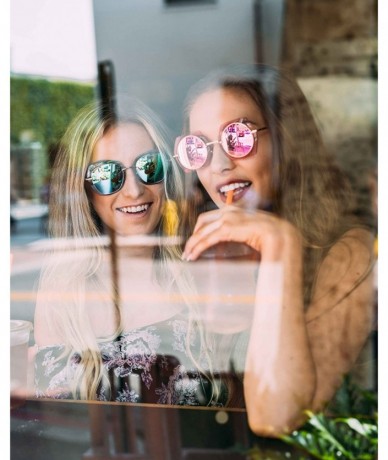 Shield Modern irregular Shaped Sunglasses Full Mirrored Lens M3163-FLRV - Gold Frame/Pink Mirrored Lens - C6187IXNZIT $19.40