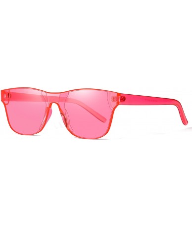 Rimless One Piece Rimless Tinted Sunglasses Transparent Candy Color Glasses - 009-8pack - CK18E0KL0XA $48.47