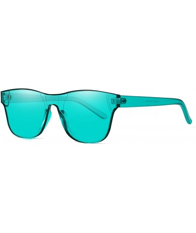 Rimless One Piece Rimless Tinted Sunglasses Transparent Candy Color Glasses - 009-8pack - CK18E0KL0XA $48.47