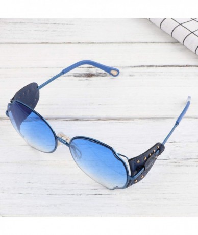 Oval Sunglasses Leather Fashionable Supplies - CL190QZQAR2 $26.38