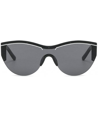 Goggle Fashion New One-piece Cat Sunglasses Brand Designer Ultralight Lady Glasses UV400 - Grey - CI18U4ANEXI $24.24