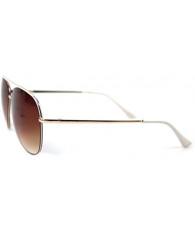 Aviator Top Line Metal Aviator Sunglasses P4102 - Gold - C517YT2URM3 $20.59