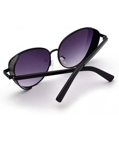 Round Polarized Sunglasses for Women Vintage Big Frame Sun Glasses Ladies Shades Round Retro Plastic Frame Sunglasses - CG190...