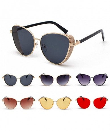 Round Polarized Sunglasses for Women Vintage Big Frame Sun Glasses Ladies Shades Round Retro Plastic Frame Sunglasses - CG190...