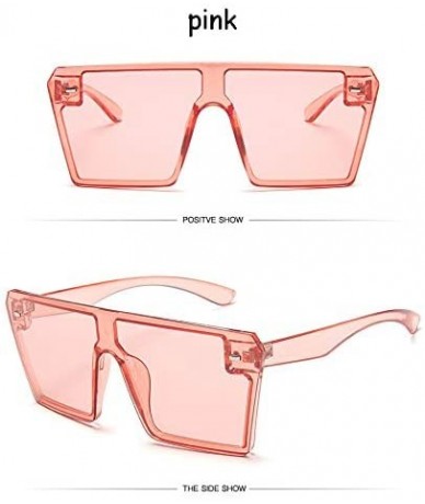 Square Colorful Sunglasses Personality Driving - Pink - CB190MSWU57 $70.91