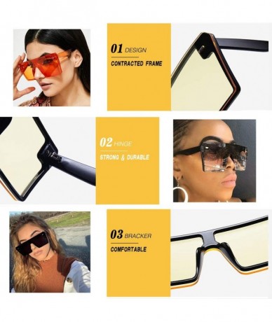 Square Colorful Sunglasses Personality Driving - Pink - CB190MSWU57 $70.91