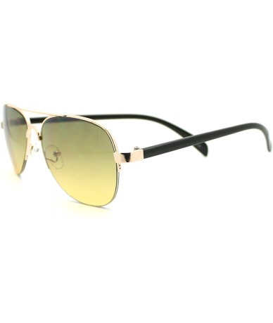 Aviator Women's Small Size Aviator Sunglasses Petite Half Rim Aviators - Black - CL1883XUC5E $18.76