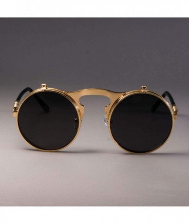 Round STEAMPUNK Metal Round Sunglasses Men Women Retro CIRCLE SUN GLASSES Er Fashion Eyewear Shades UV Protection - CI199CGDU...