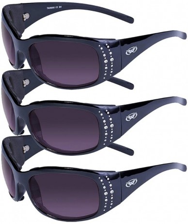 Wrap Motorcycle Sunglasses Rhinestones - CK18HZAK4EX $74.79