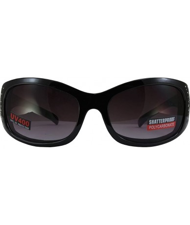 Wrap Motorcycle Sunglasses Rhinestones - CK18HZAK4EX $74.79