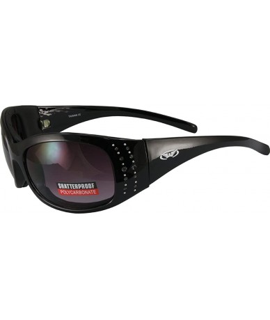 Wrap Motorcycle Sunglasses Rhinestones - CK18HZAK4EX $74.79