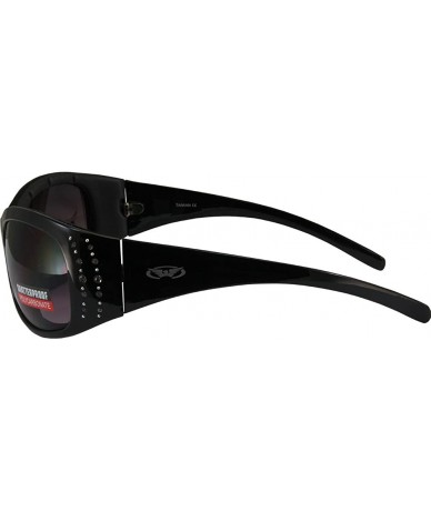 Wrap Motorcycle Sunglasses Rhinestones - CK18HZAK4EX $74.79