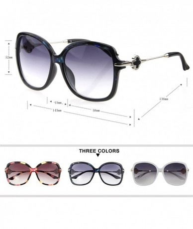 Oversized Oversized Polarized Women's Sunglasses UV400 Protection 505 - Black - CO12FODNFCT $49.89