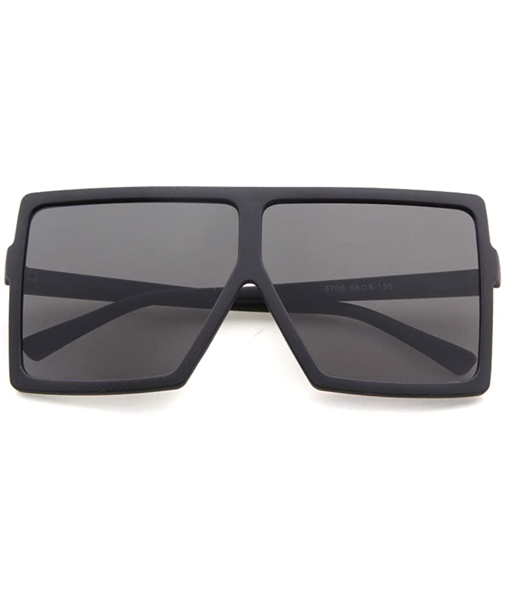 Shield Oversized Sunglasses for Women Square Shield Plastic Frame 100% UV400 Protection - C718S0T2I3I $17.91