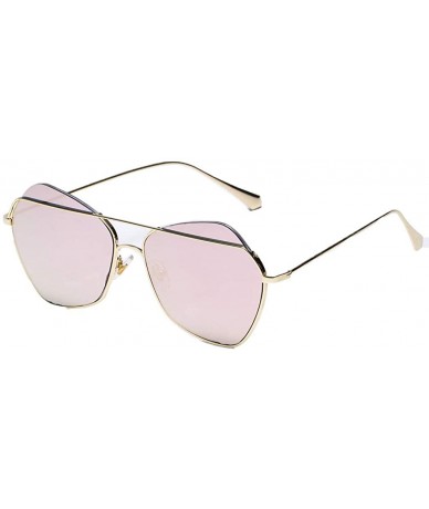 Aviator Men's and women's metal fashion sunglasses - fashion frame sunglasses - B - CJ18SGIMCX6 $70.09