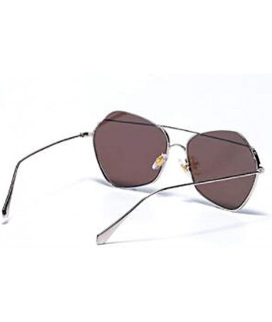 Aviator Men's and women's metal fashion sunglasses - fashion frame sunglasses - B - CJ18SGIMCX6 $70.09