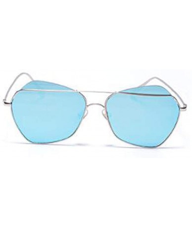 Aviator Men's and women's metal fashion sunglasses - fashion frame sunglasses - B - CJ18SGIMCX6 $70.09