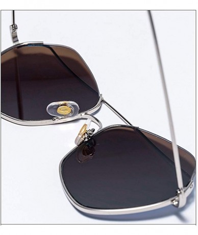 Aviator Men's and women's metal fashion sunglasses - fashion frame sunglasses - B - CJ18SGIMCX6 $70.09