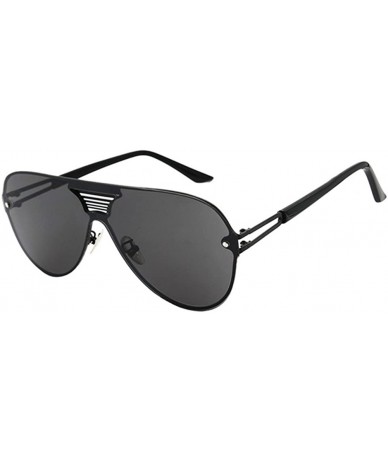 Wayfarer Fashion Metal Frame Polarized UV400 Mirrored Sunglasses - Black - CY12GYK2K31 $19.52