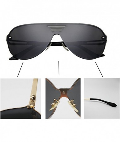 Wayfarer Fashion Metal Frame Polarized UV400 Mirrored Sunglasses - Black - CY12GYK2K31 $19.52