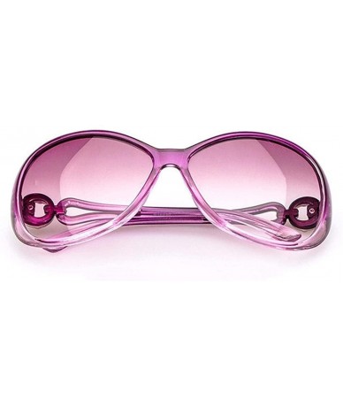 Oval Women Fashion Oval Shape UV400 Framed Sunglasses Sunglasses - Light Purple - C2198N5MUS2 $34.94