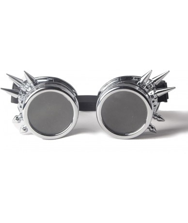 Goggle Vintage Goggles Steampunk Rave Retro Spiked Glasses Cosplay Halloween - Frame - C118HACALG2 $19.55