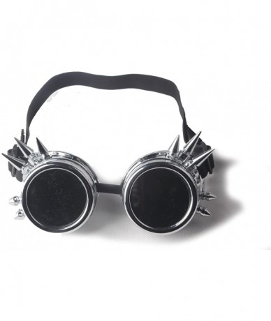 Goggle Vintage Goggles Steampunk Rave Retro Spiked Glasses Cosplay Halloween - Frame - C118HACALG2 $19.55