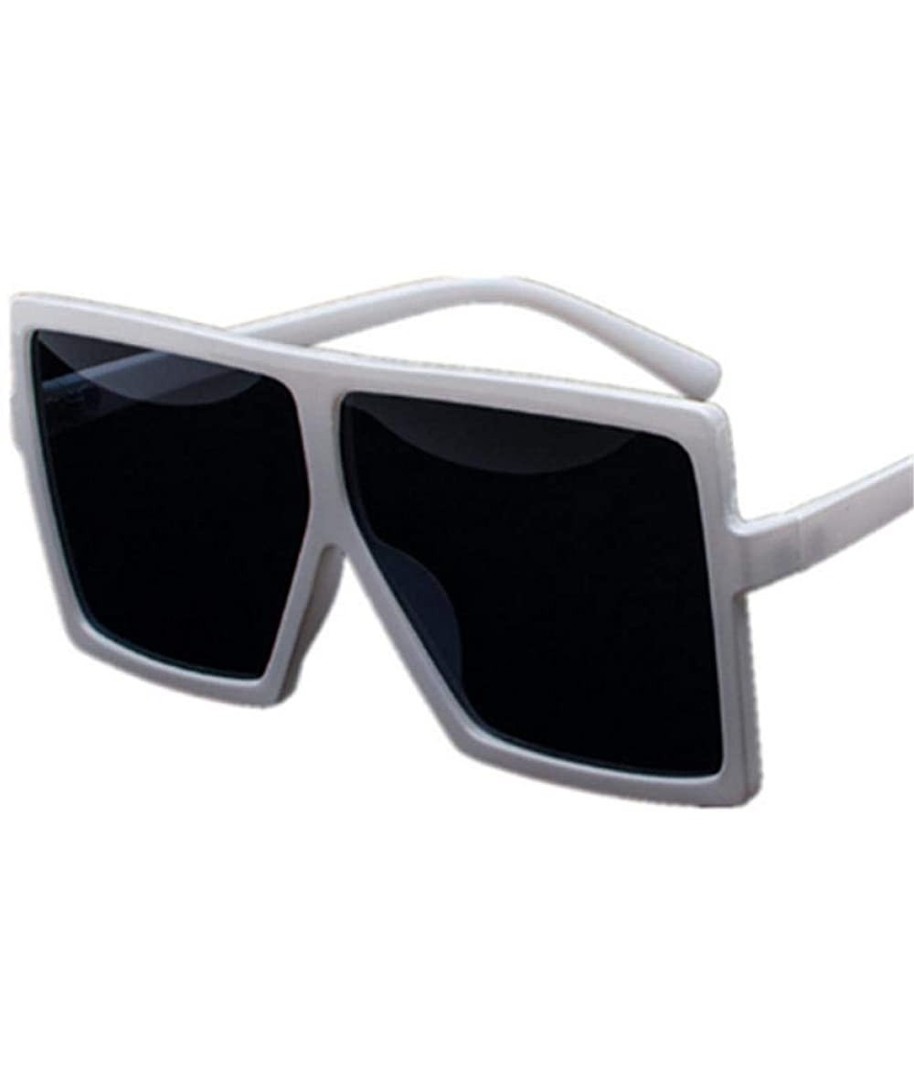 Oversized Oversized Sunglasses Women Men Gradient Lens Shades Sun Glasses Black Other - White - C018YZWKW0T $16.71