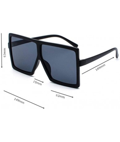 Oversized Oversized Sunglasses Women Men Gradient Lens Shades Sun Glasses Black Other - White - C018YZWKW0T $16.71