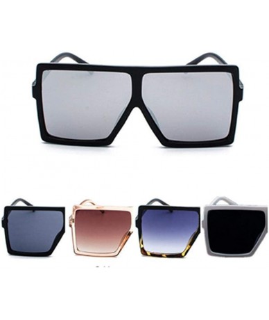 Oversized Oversized Sunglasses Women Men Gradient Lens Shades Sun Glasses Black Other - White - C018YZWKW0T $16.71