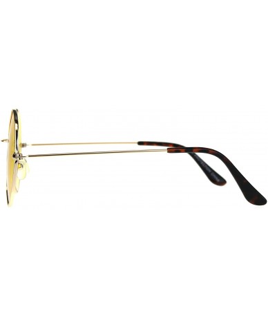 Square Dopy Color Lens Octagon Metal Wire Rim Pimp Hippie Sunglasses - Gold Yellow - CY189U6OSAS $22.29