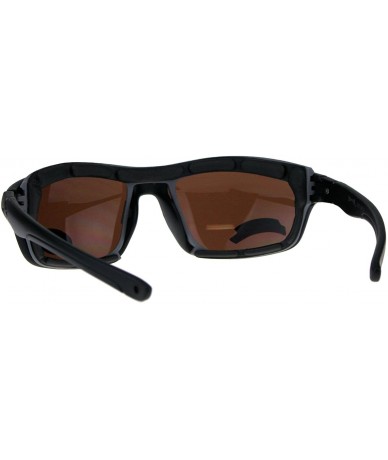 Goggle Mens Biker Sunglasses Foam Padded Wind Blocker UV 400 - Black (Brown) - CI18E6KK4R7 $22.36