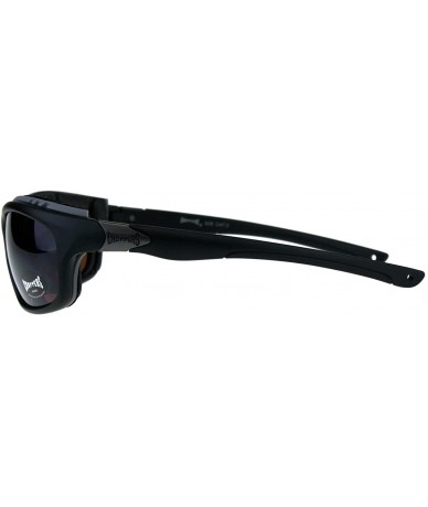 Goggle Mens Biker Sunglasses Foam Padded Wind Blocker UV 400 - Black (Brown) - CI18E6KK4R7 $22.36