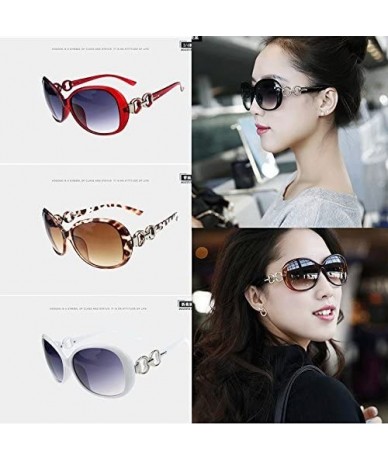 Round Female Fashion Plastic Hollow Frame Rimmed Sunglasses - Red - CV18C0YIG4Z $18.89