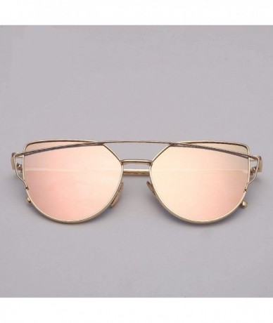 Cat Eye Cat Eye Sunglasses Women Vintage Metal Reflective Glasses Mirror Retro Oculos De Sol Gafas - SilvSilv- CM199CE2ZKK $5...