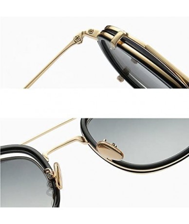 Oval Removable steam punk sunglasses double glasses - Black Color - CB184A6LHIY $56.08