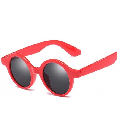 Goggle Sunglasses Trend Sunglasses Retro Round Sunglasses Unisex Sun Shades - Solid White is All Grey - CQ18TLNOEAR $18.68