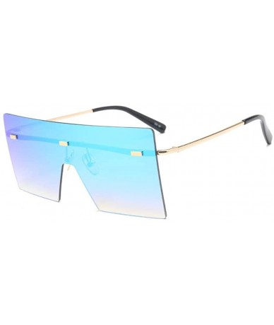 Aviator Fashion Sunglasses Goggles HD Lenses with Case UV Protection Driving Cycling Running - Ice Blue - CO18LD4A8D4 $29.47