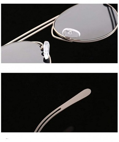 Oval Small Oval Vintage Sun Glasses Retro Punk Metal Frame Color Tinted Shades - Yellow - C418LNU884S $24.68