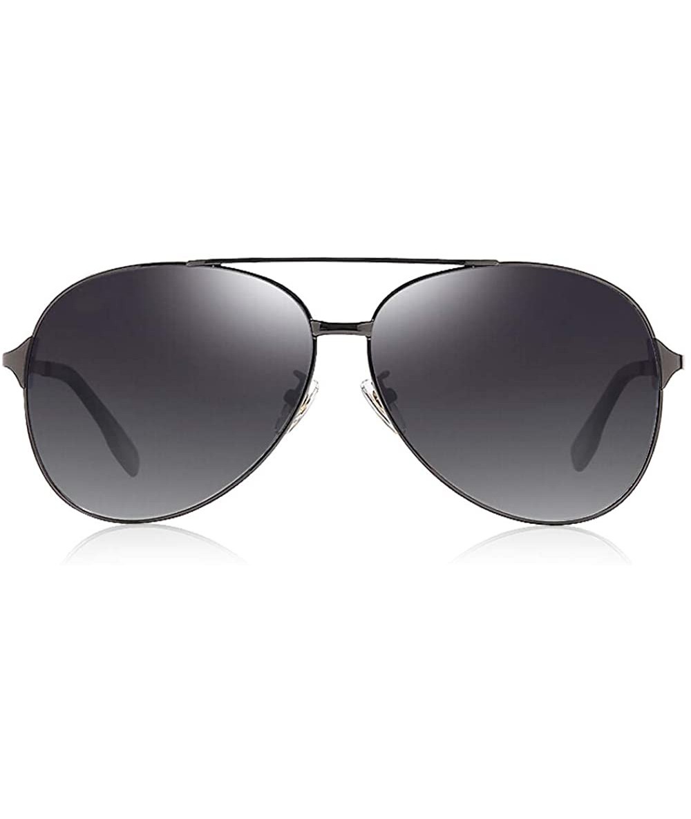 Oversized Classic Mirroed Sunglasses Protection - A1 Black Frame/ Black Lens - C218Q43DWLG $24.51