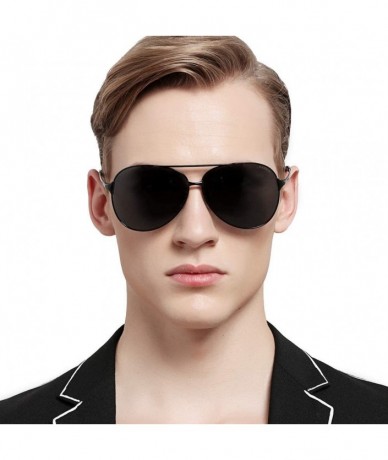 Oversized Classic Mirroed Sunglasses Protection - A1 Black Frame/ Black Lens - C218Q43DWLG $24.51