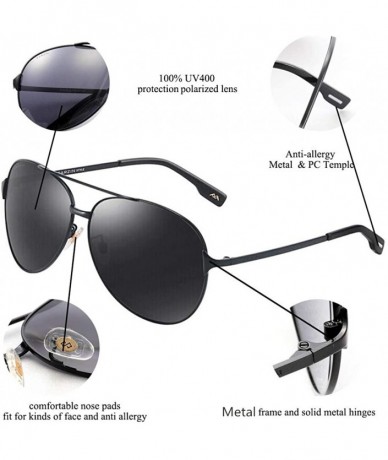 Oversized Classic Mirroed Sunglasses Protection - A1 Black Frame/ Black Lens - C218Q43DWLG $24.51