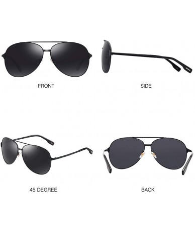 Oversized Classic Mirroed Sunglasses Protection - A1 Black Frame/ Black Lens - C218Q43DWLG $24.51