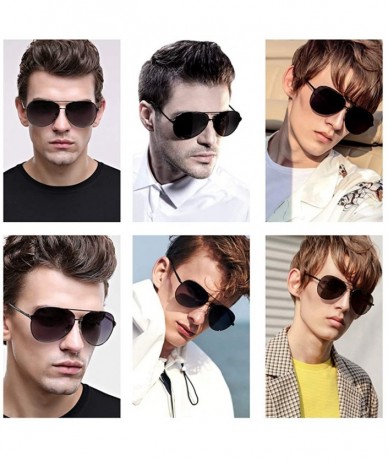 Oversized Classic Mirroed Sunglasses Protection - A1 Black Frame/ Black Lens - C218Q43DWLG $24.51