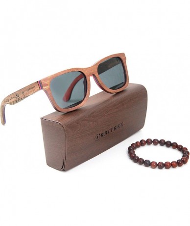 Wayfarer Wood Sunglasses for Men and Women. 100% Maple Wood - Brown - Venice - C8187W7HZ9O $85.15