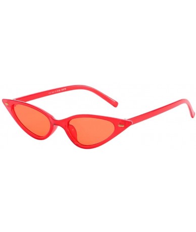 Goggle Unisex Fashion Small Frame Sunglasses Vintage Retro Cat Eye Sun Glasses (Color-B) - Color-b - CR18NAQAGIZ $16.41