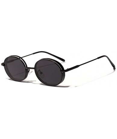 Round 2019 fashion popular hip hop round thick frame unisex sunglasses - Black - CE18L3WCU93 $25.21