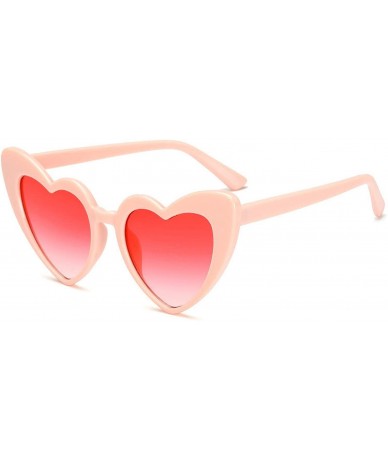 Cat Eye Vintage Sunglass Fashion Love Heart Sunglasses Women Cute Sexy Retro Cat Eye Cheap Red Female - C3 - CZ198AHYCQN $54.85