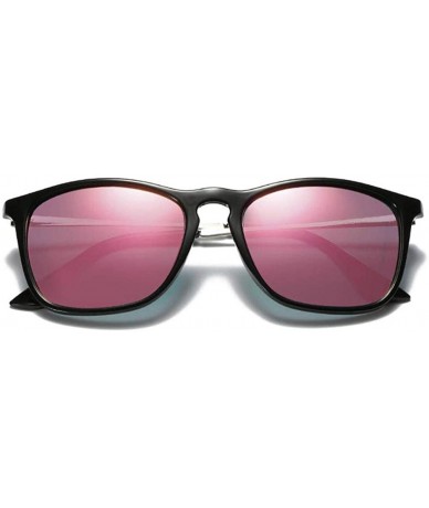 Square Fashion Square Sunglasses Polarized Men Women Vintage Driving Sun glasses - Pink - CP197HXN06D $18.53