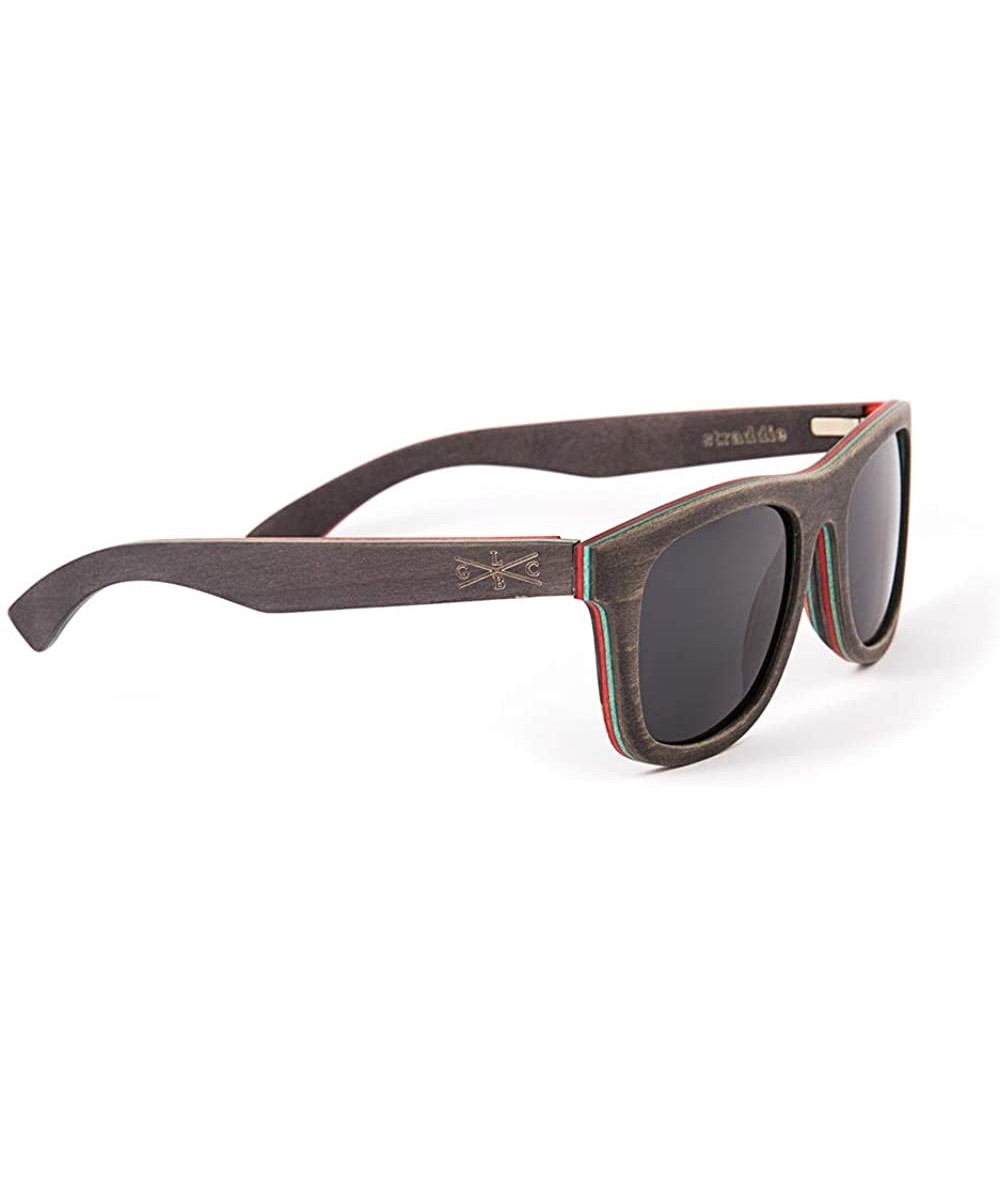 Rectangular Wood Sunglasses Skateboard comfortable skateboard - C8196WK4HGX $73.96